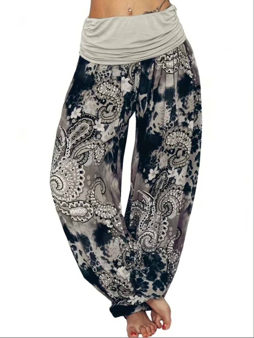 New Floral Print Harem Pants